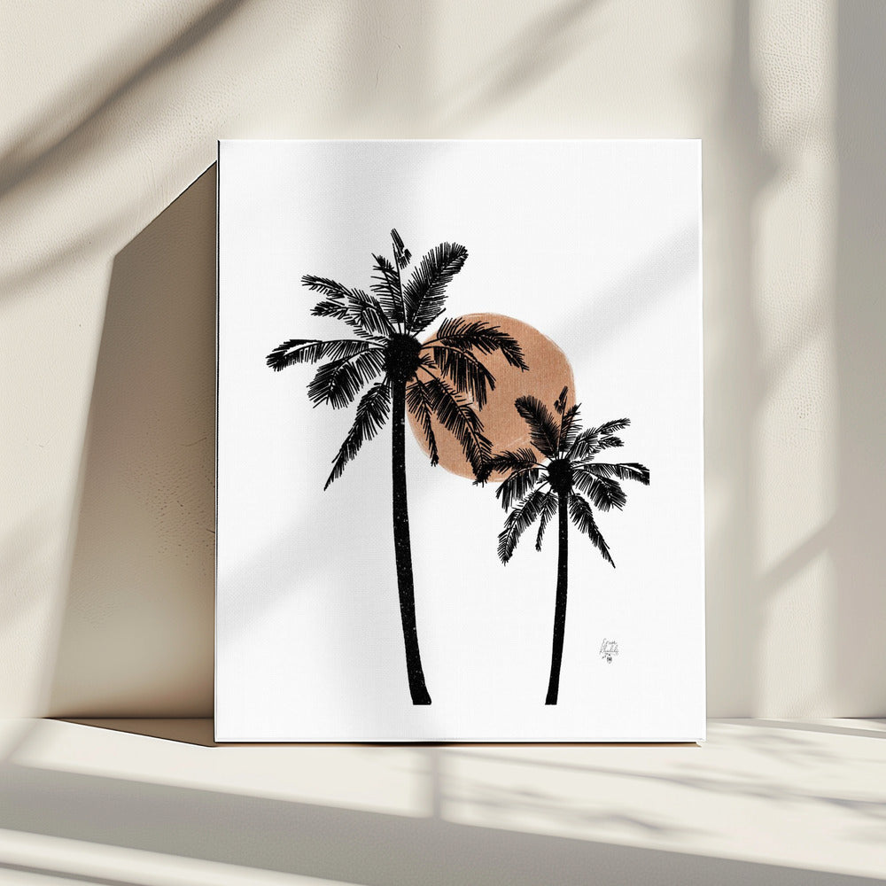 White Background Palm Trees Erum Khalili.png | Canvas