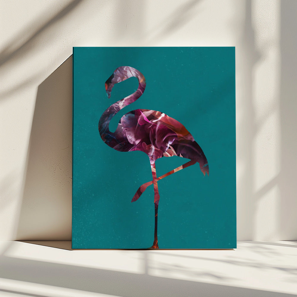 Flamingo Pink and Green | Canvas