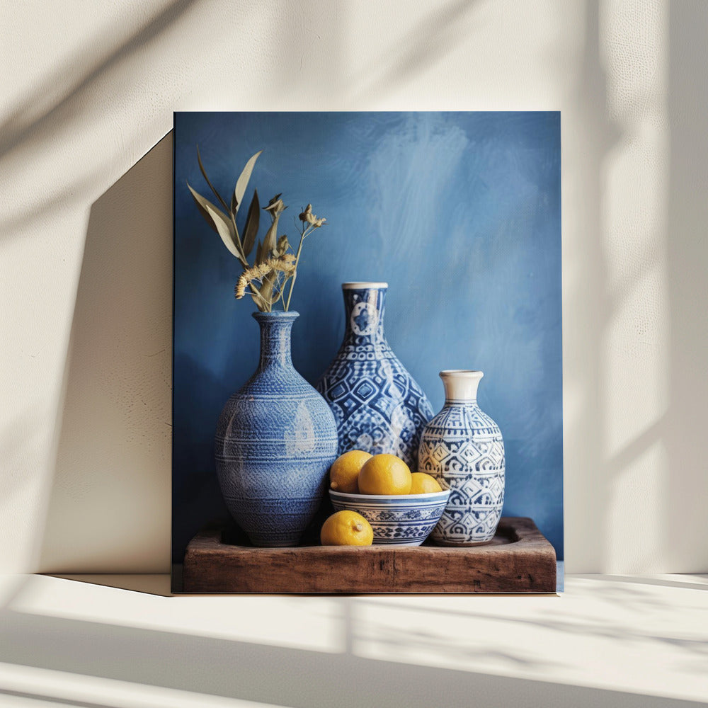 Blue Harmony Still Life | Canvas