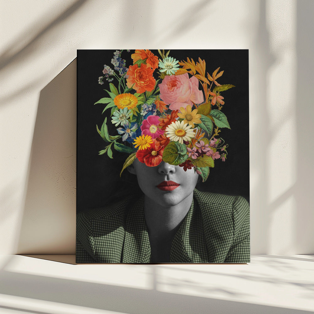 Green Vintage Bouquet | Canvas