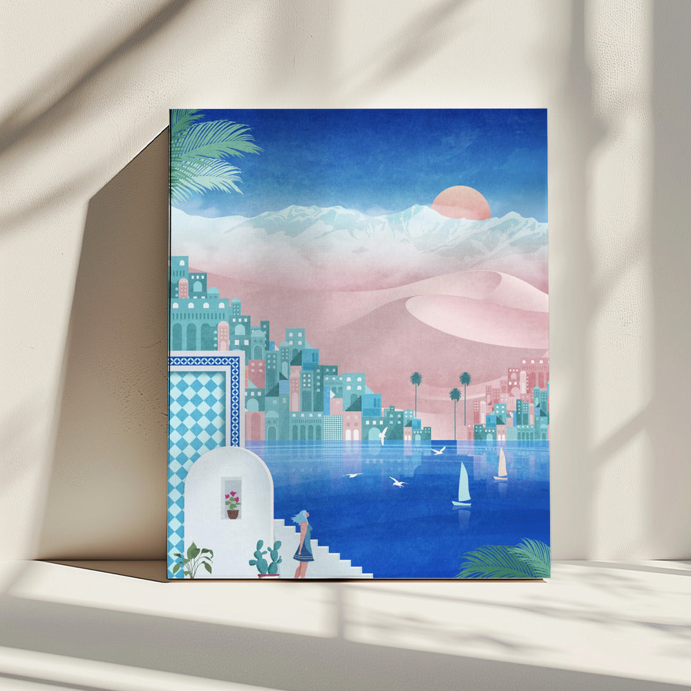 Dreamy Oasis Scene | Canvas
