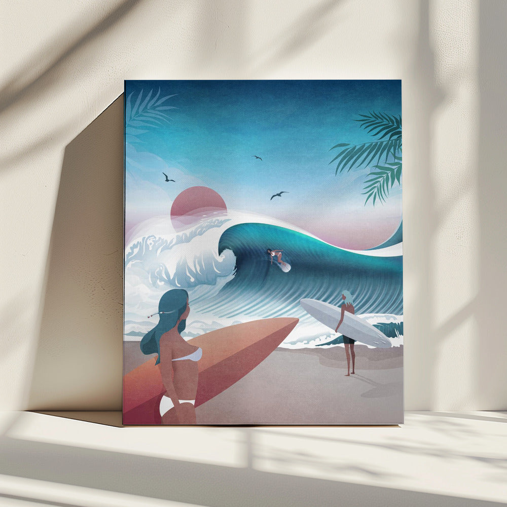 Sunset Surfing Scene | Canvas