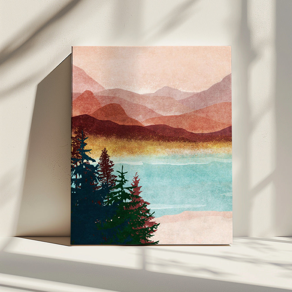 Misty Mountain Glow | Canvas