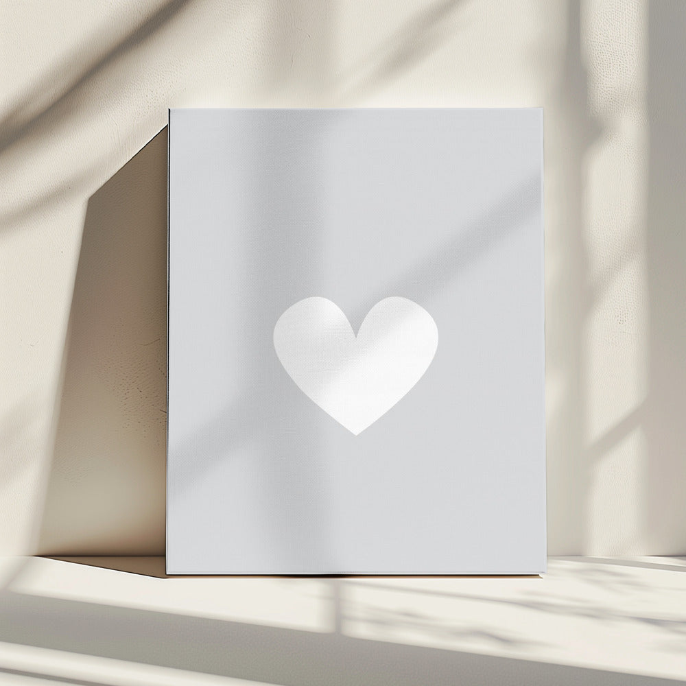 Little Heart Gray | Canvas