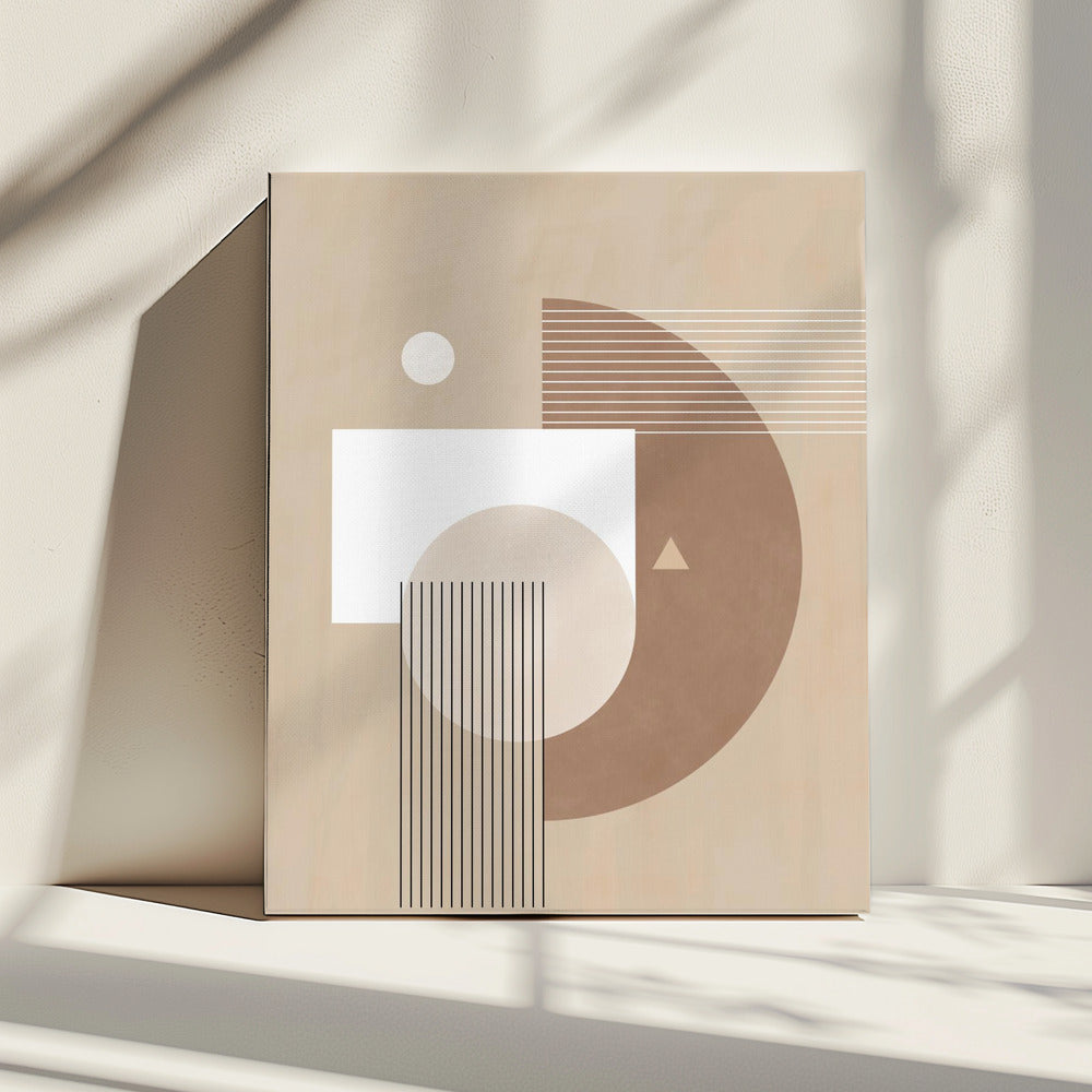 Neutral Semicircles Poster | Canvas