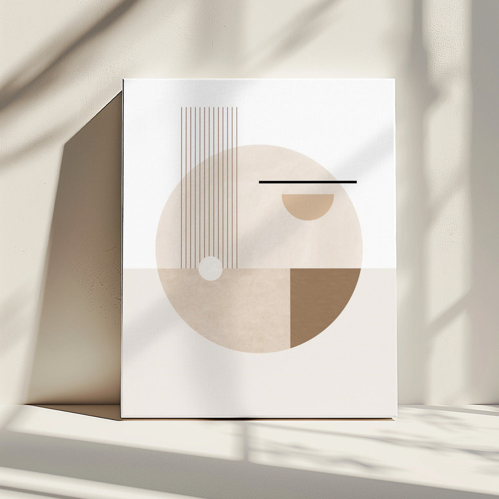 Neutral Semicircles Poster | Canvas