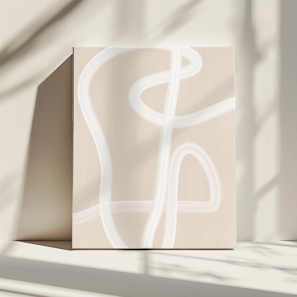 White Brush Stroke Poster | Canvas