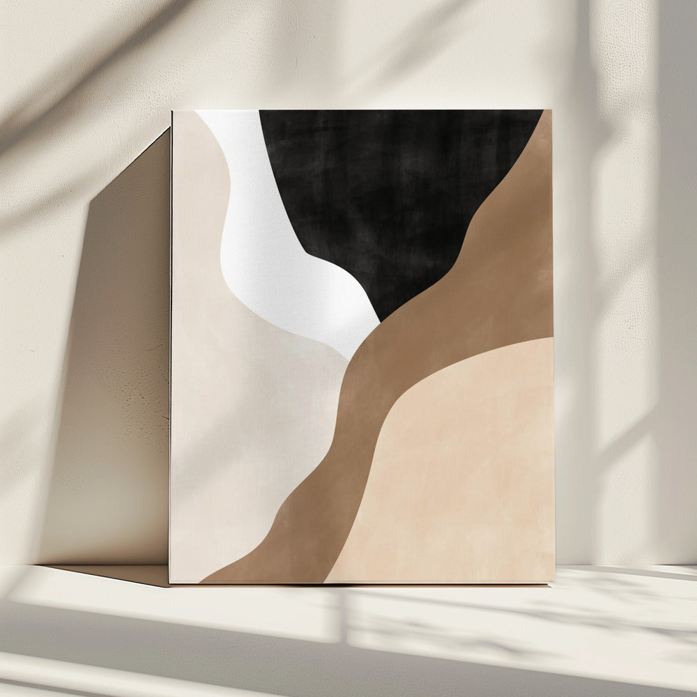 Abstract Beige and Brown Art | Canvas