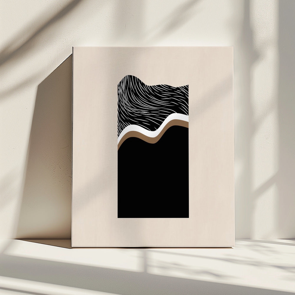 Monochrome Waves | Canvas