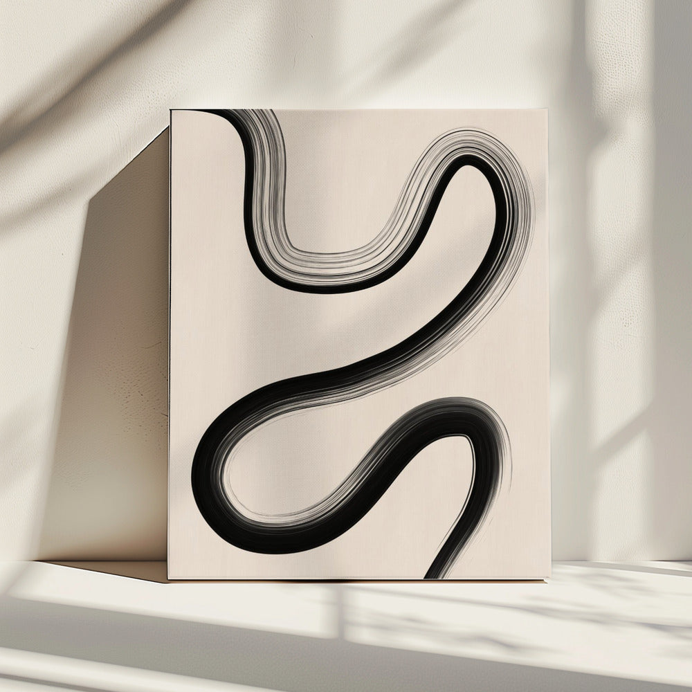 Black Brush Stroke Art | Canvas