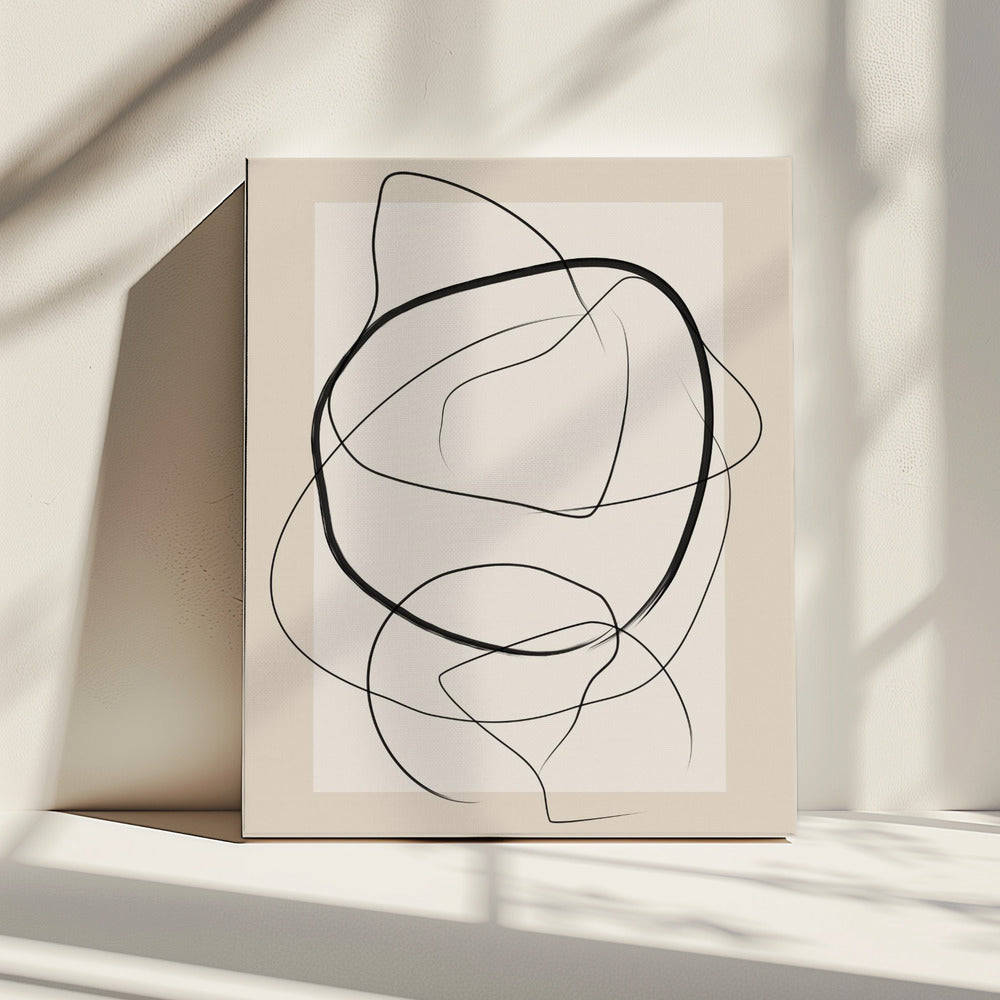 Soft Abstract Lines Art | Canvas