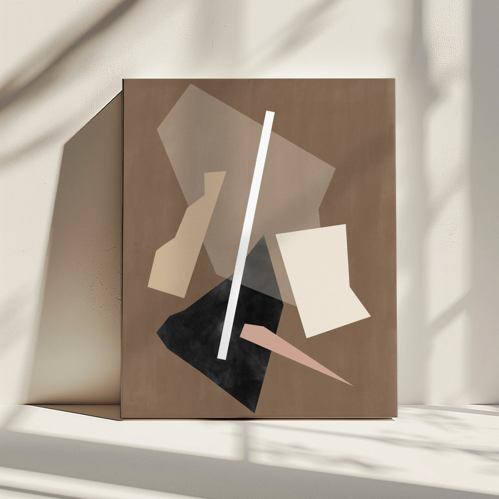 Brown Paper Cuts Painting | Canvas