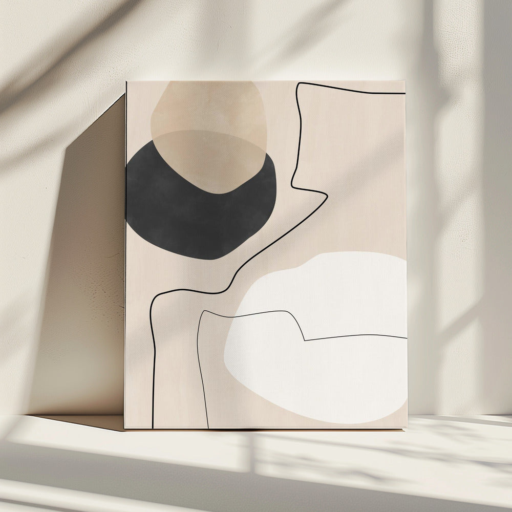 Organic Shapes &amp; Lines Painting | Canvas