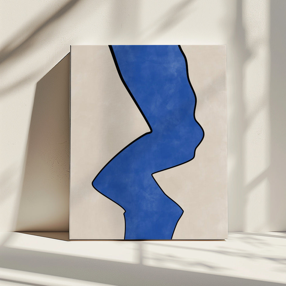 Bold Blue Contour | Canvas