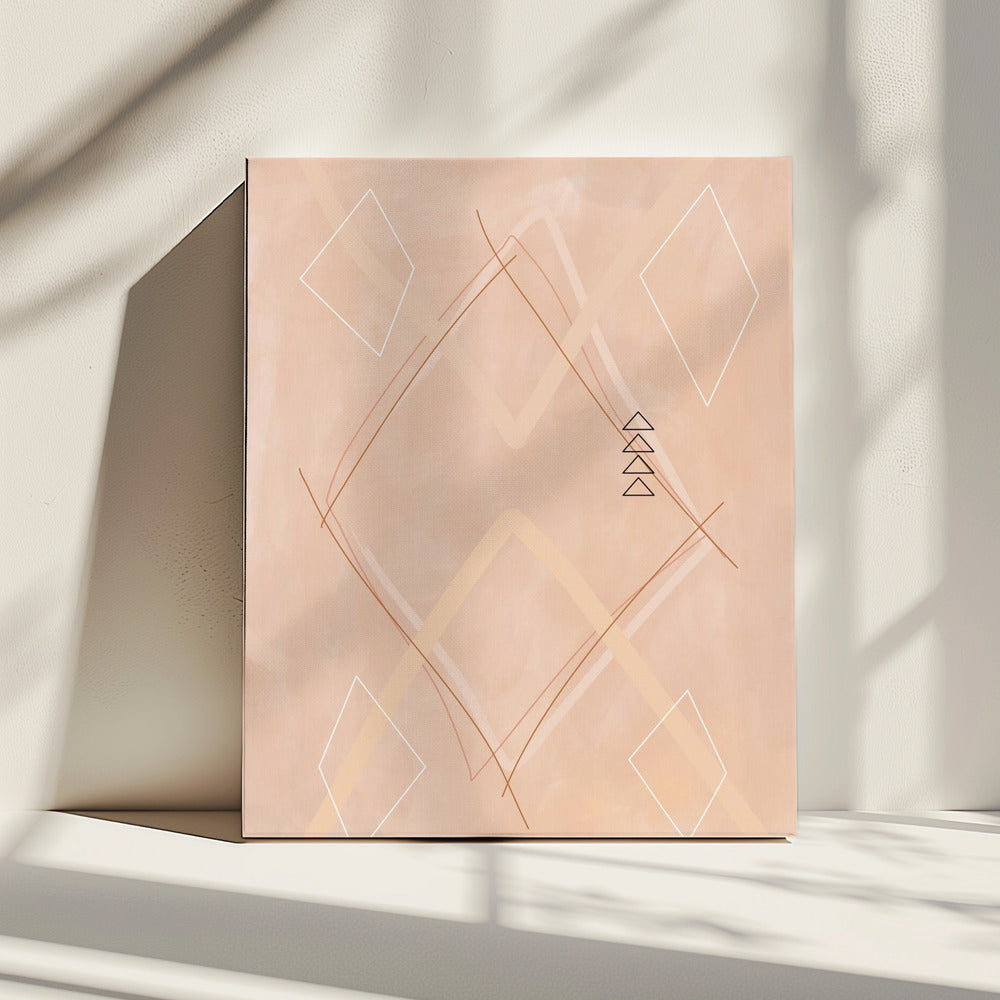 Abstract Geometric Art Beige Tones | Canvas