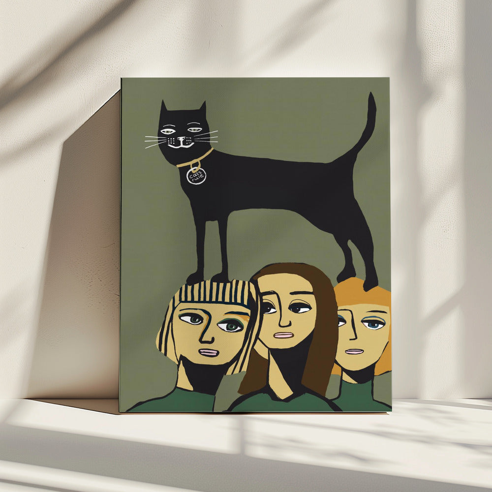 Black Cat Rules | Canvas