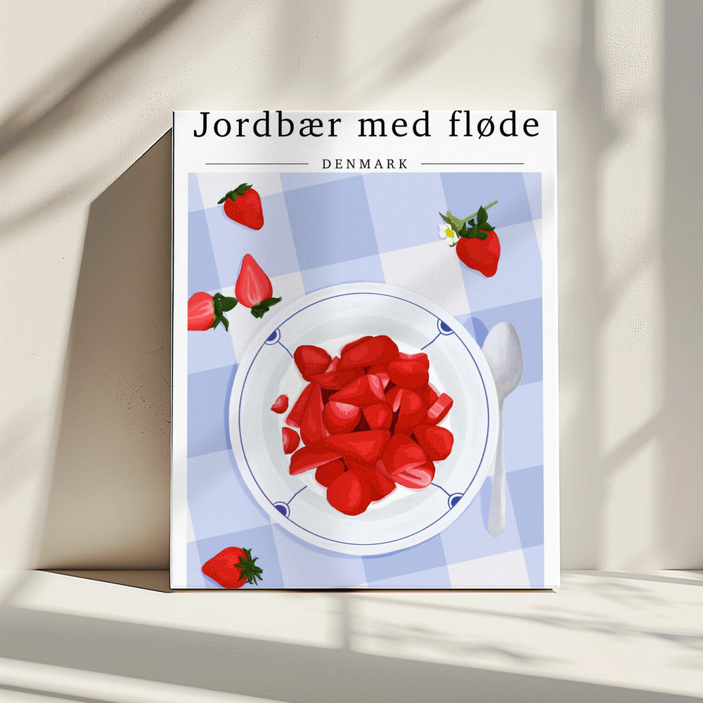Strawberry with cream - Denmark | Canvas