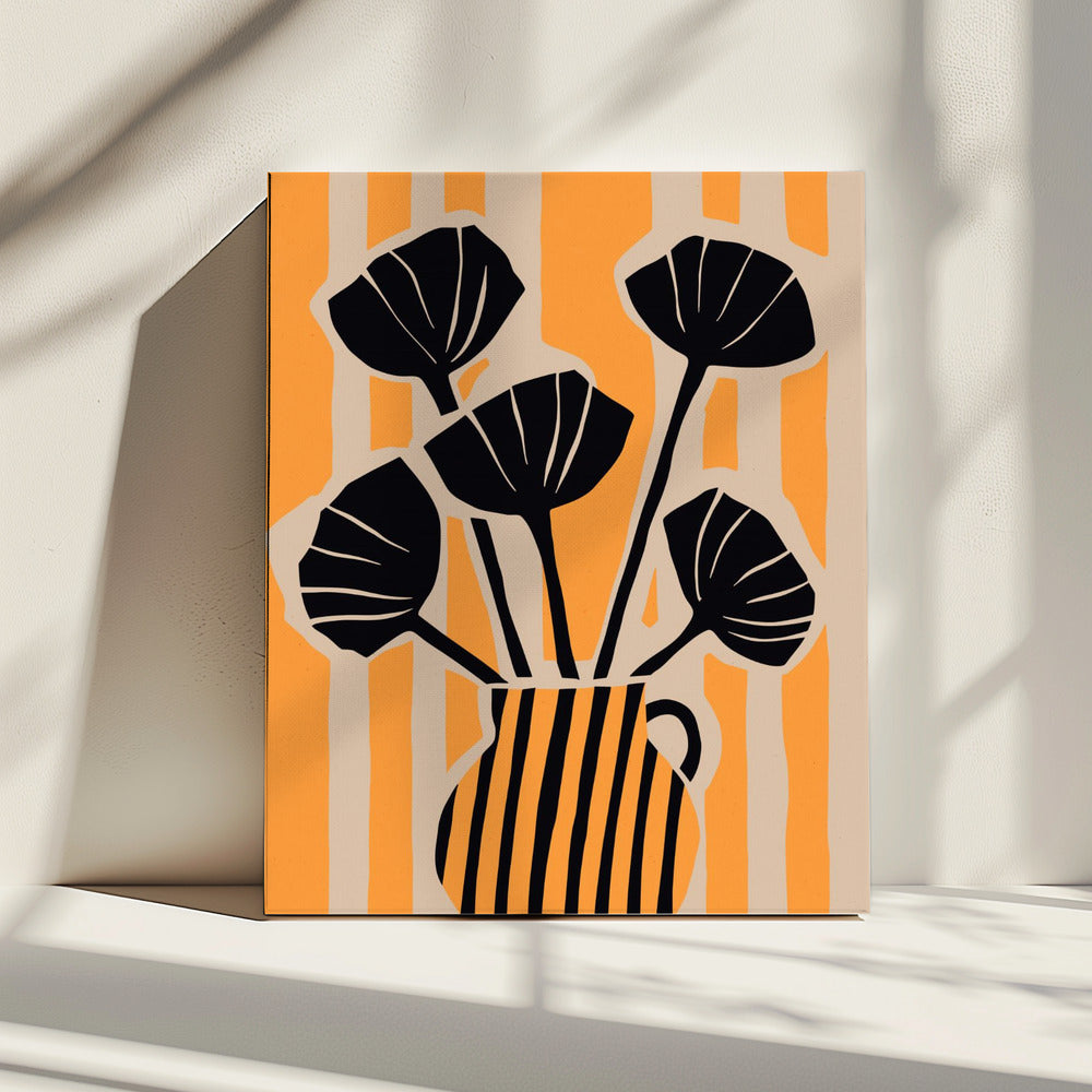 Bold Floral Stripes | Canvas