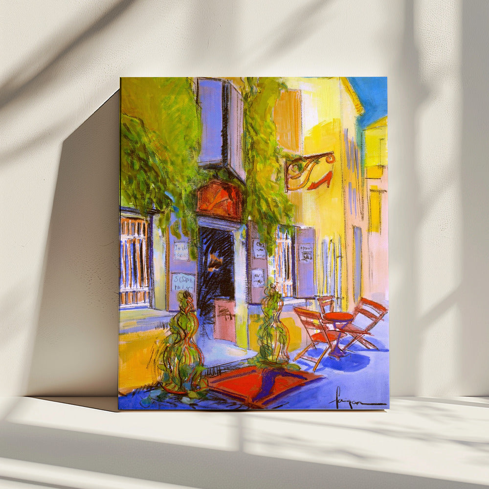Sunny Courtyard Cafe | Canvas