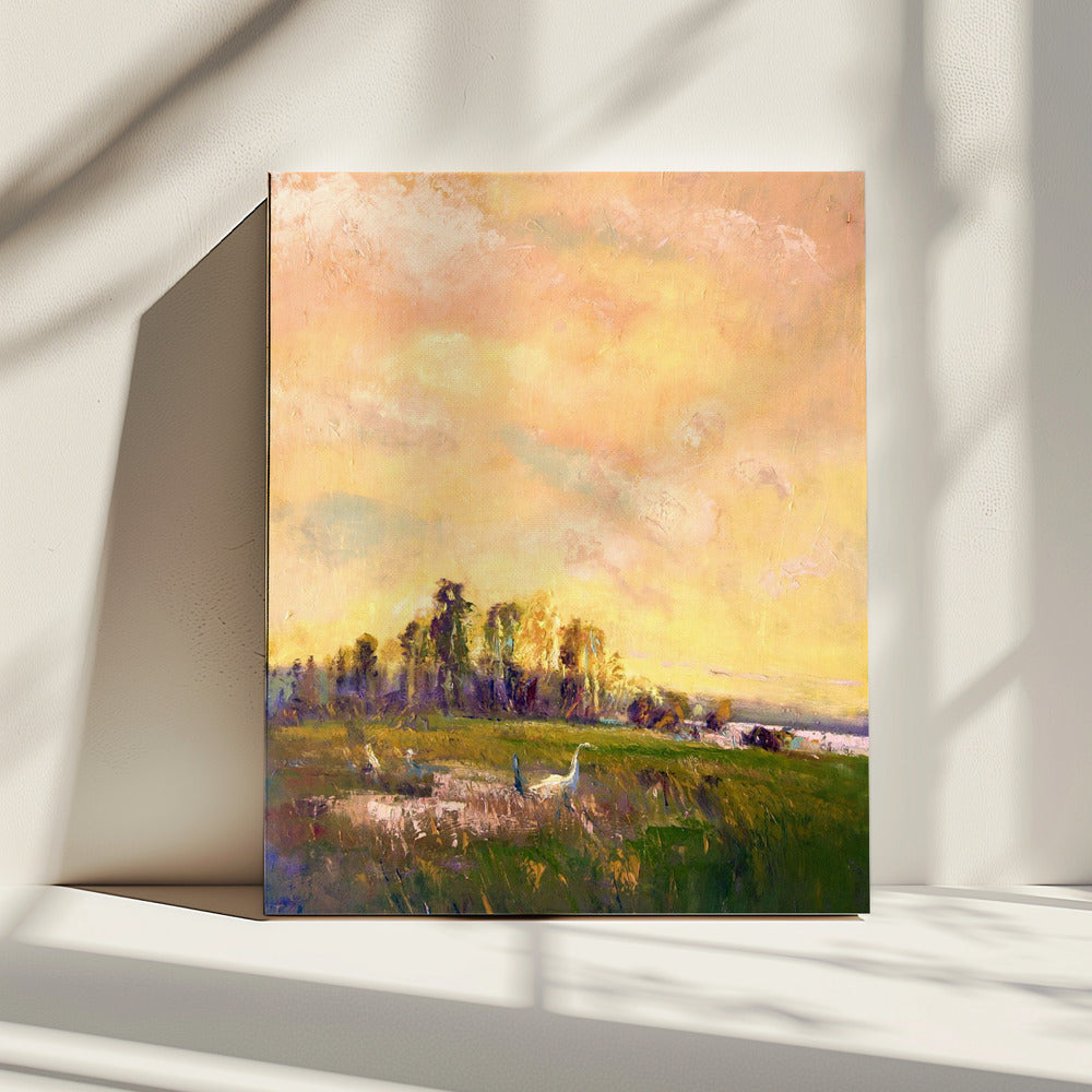 Sunlit Meadowscape | Canvas