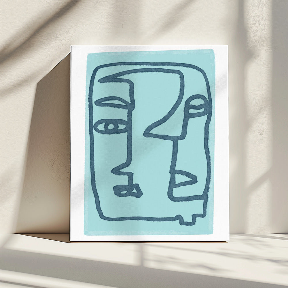 Blue Abstract Faces | Canvas