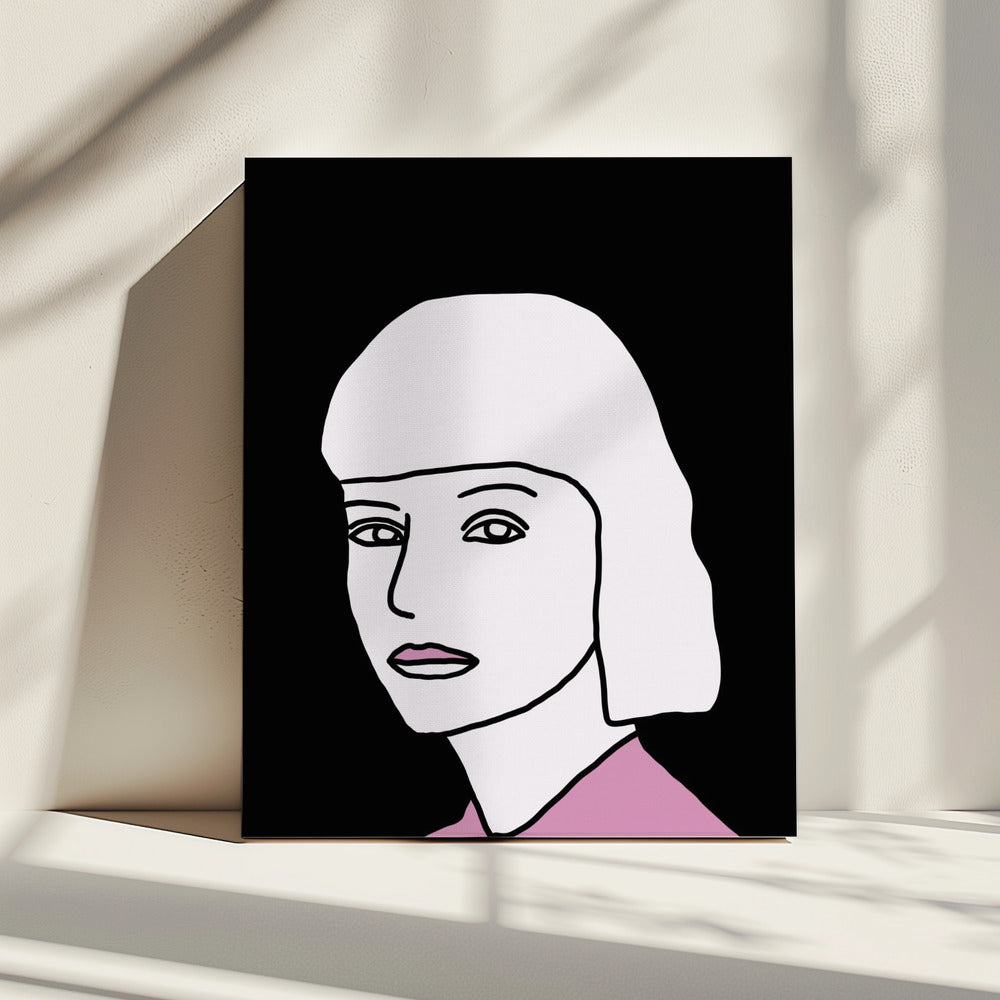 The Look in Pink and Black | Canvas