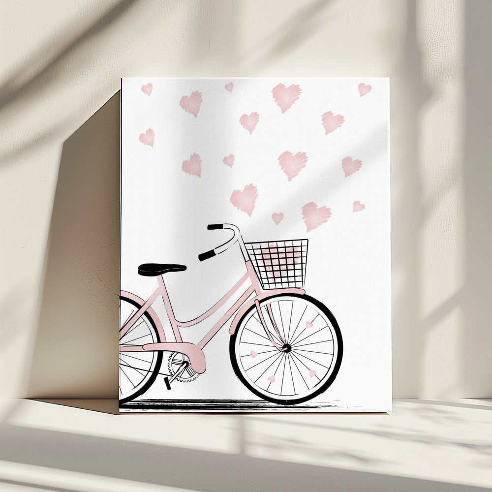 Bike with Hearts | Canvas