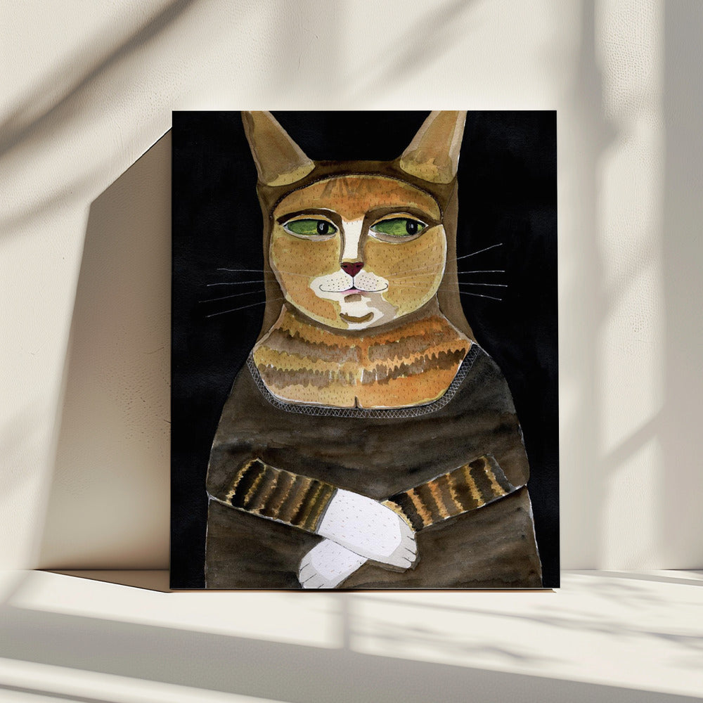 Mona Lisa Cat Funny Cat Humour Ginger Orange Cat | Canvas