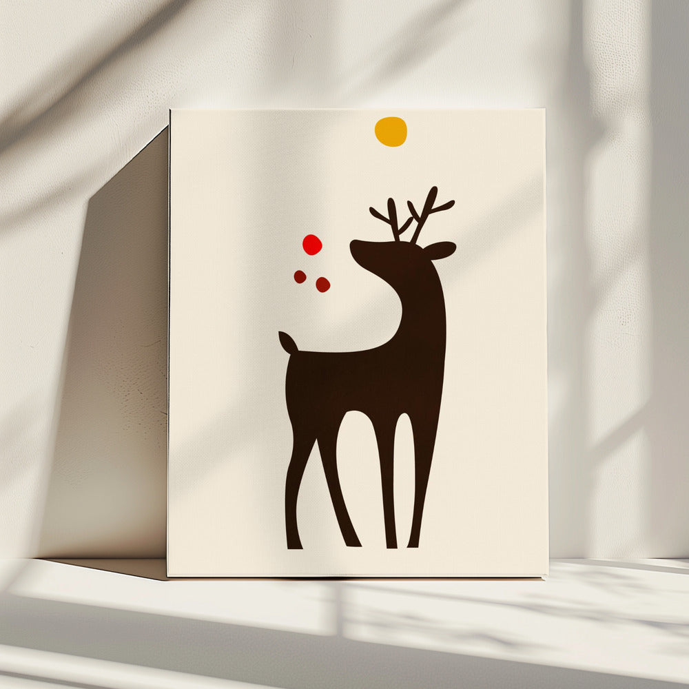 Rudolph Searching for His Nose | Canvas