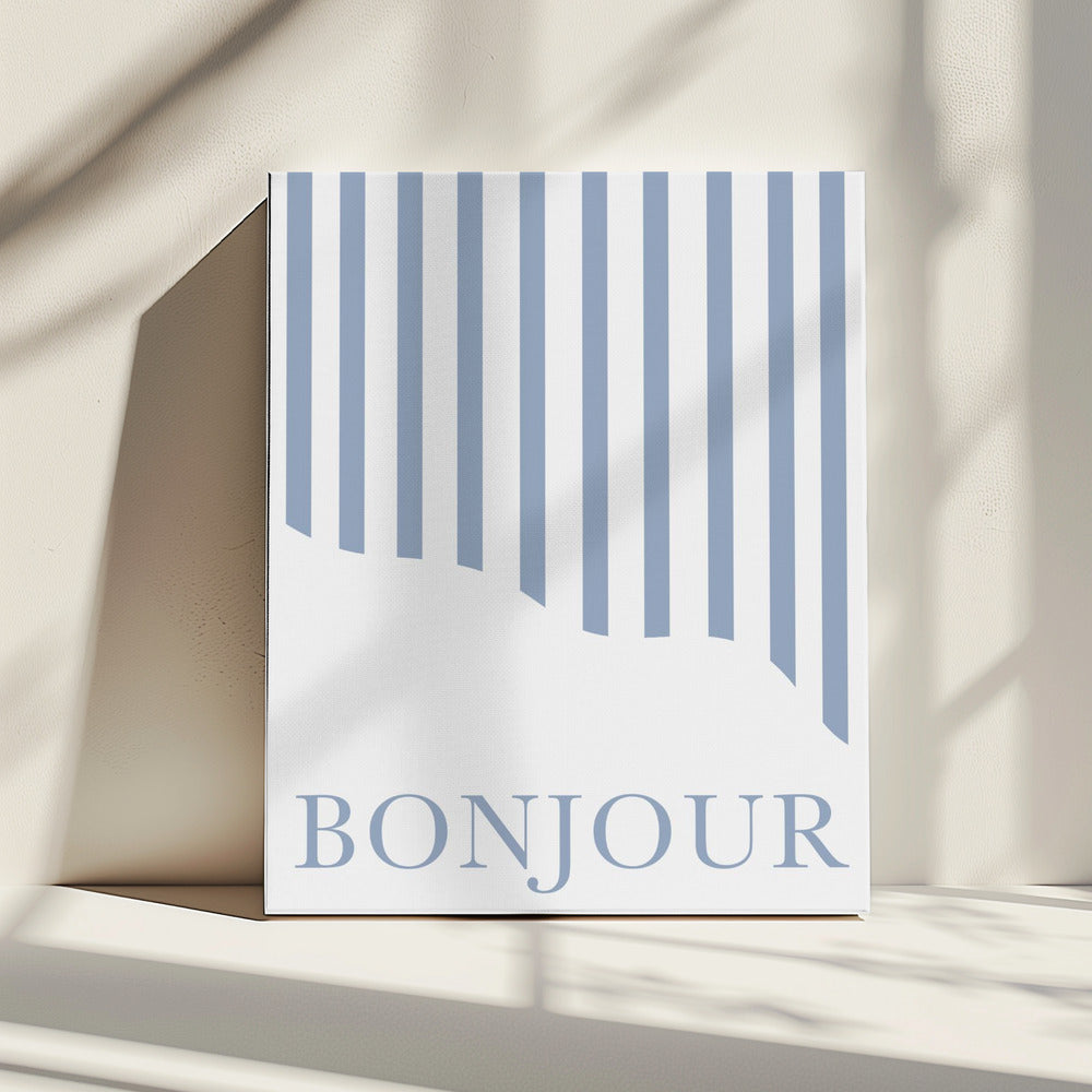 Bonjour Stripes | Canvas