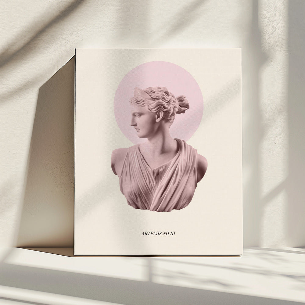 Pink Artemis with Halo | Canvas