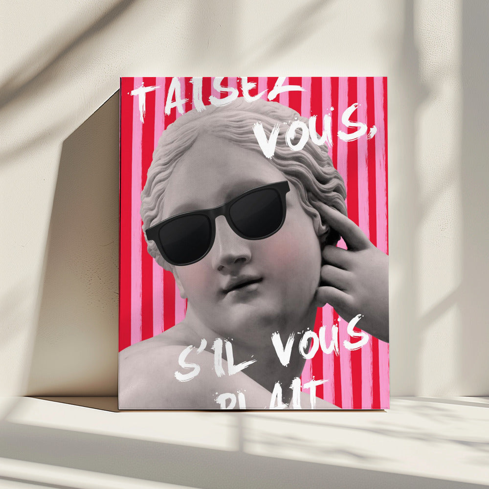 Pink and Red Striped Venus | Canvas