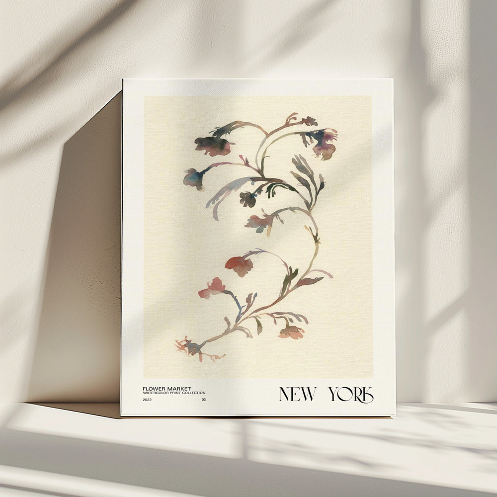 Watercolor print collection. Flower market - New York | Canvas