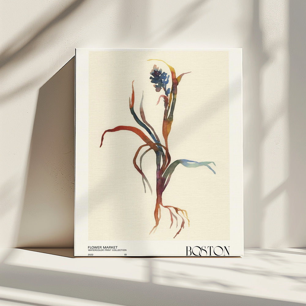 Watercolor print collection. Flower market - Boston | Canvas