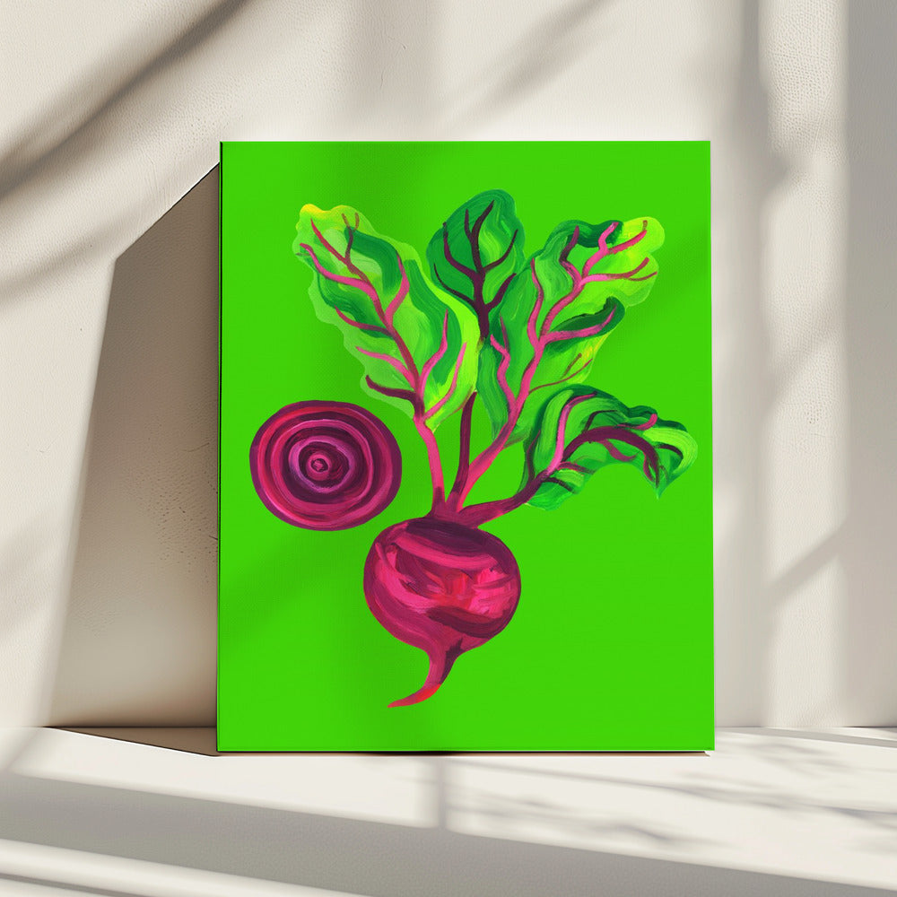 Beetroot Swirl Green | Canvas