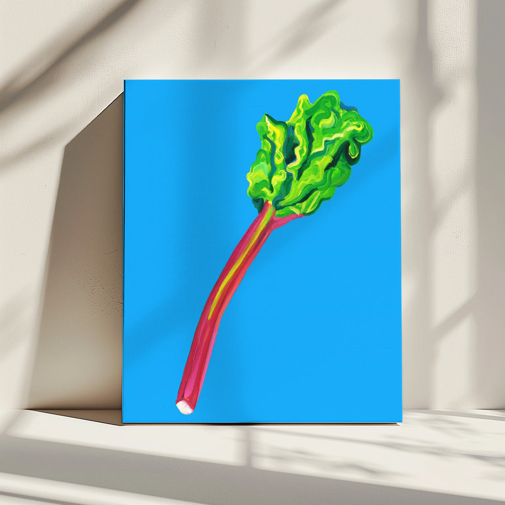 Rhubarb Light Blue | Canvas