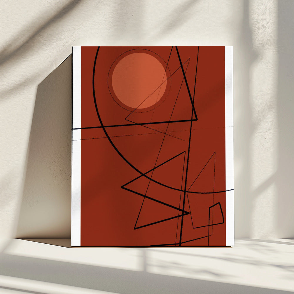 Crimson Geometry | Canvas