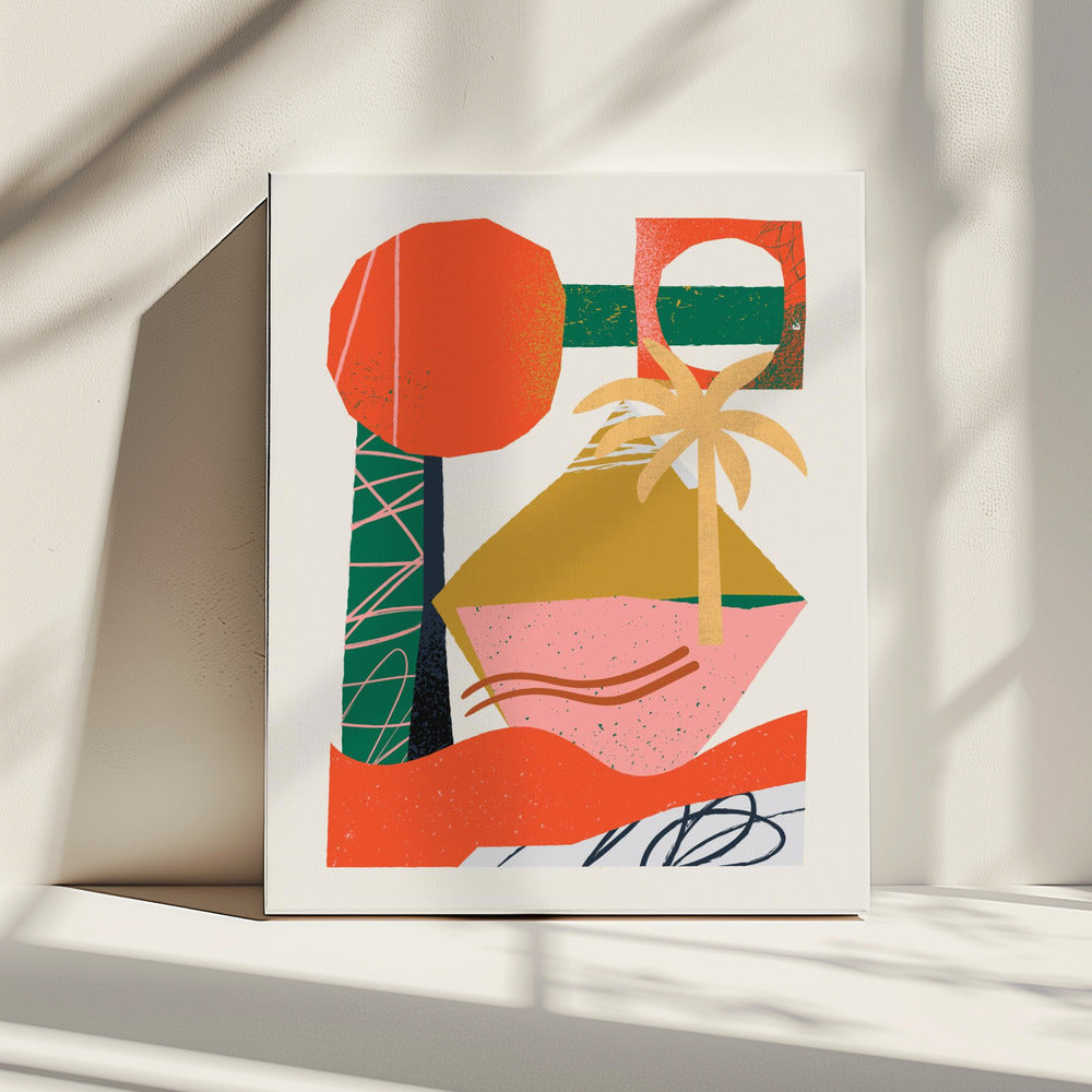 Abstract Beach Collage | Canvas