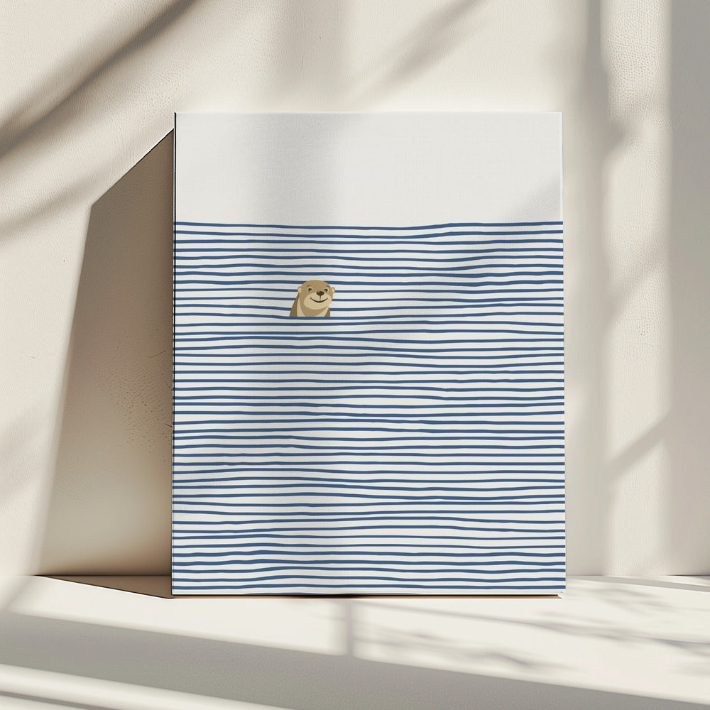 Otter in the Waves | Canvas