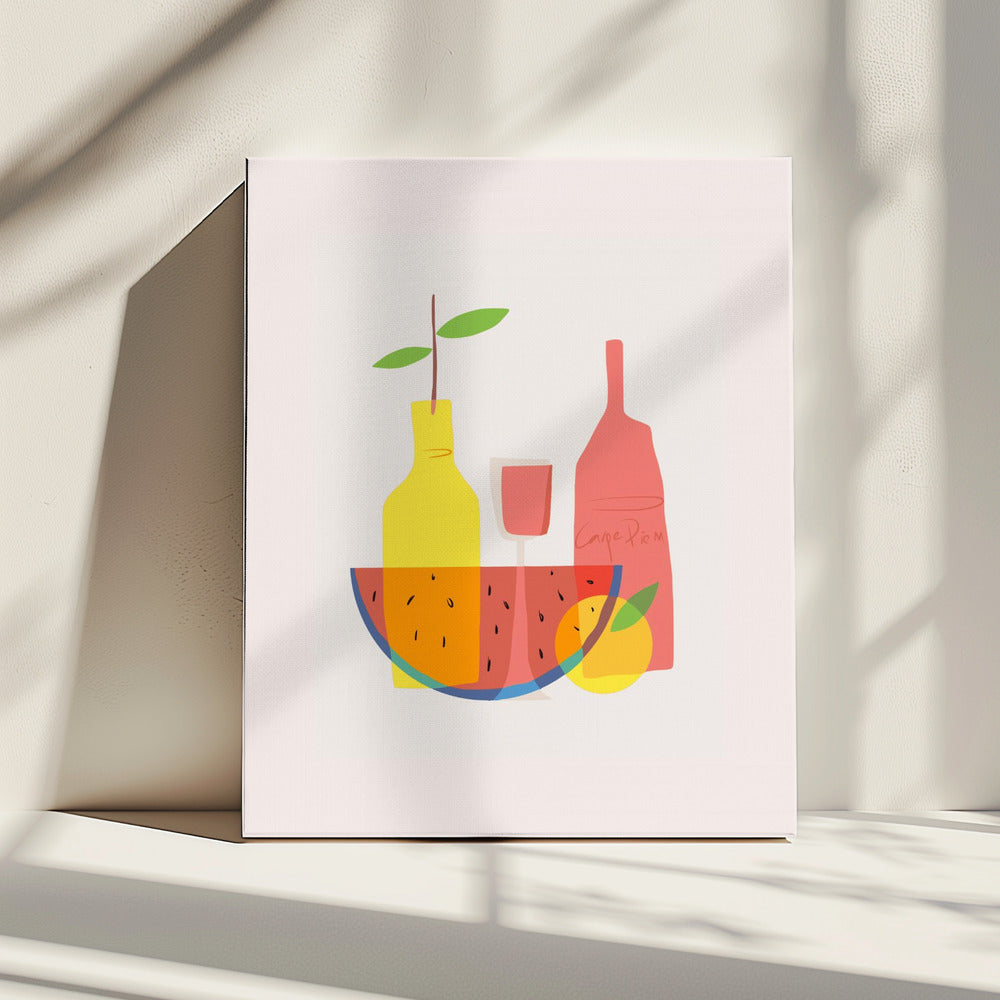 Still Life With Wine and Bottles | Canvas