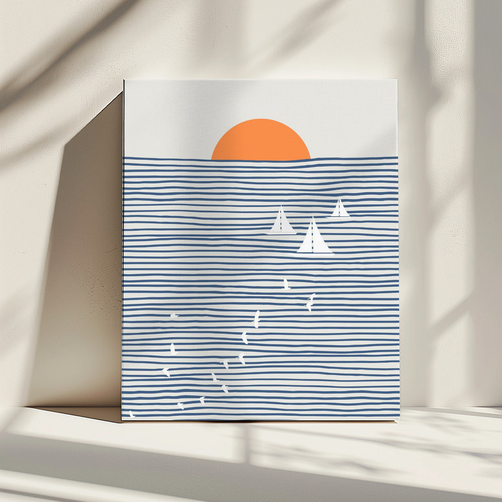 Three White Sails | Canvas