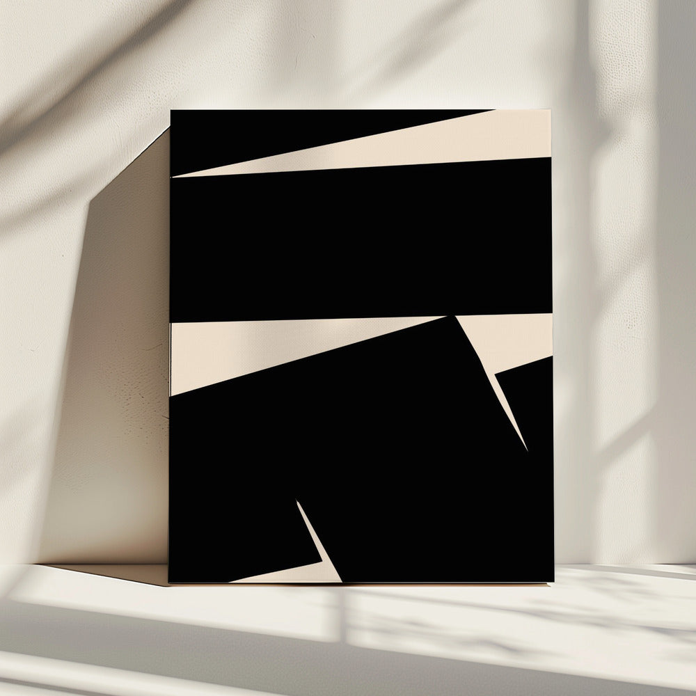 Black Plain Abstract | Canvas