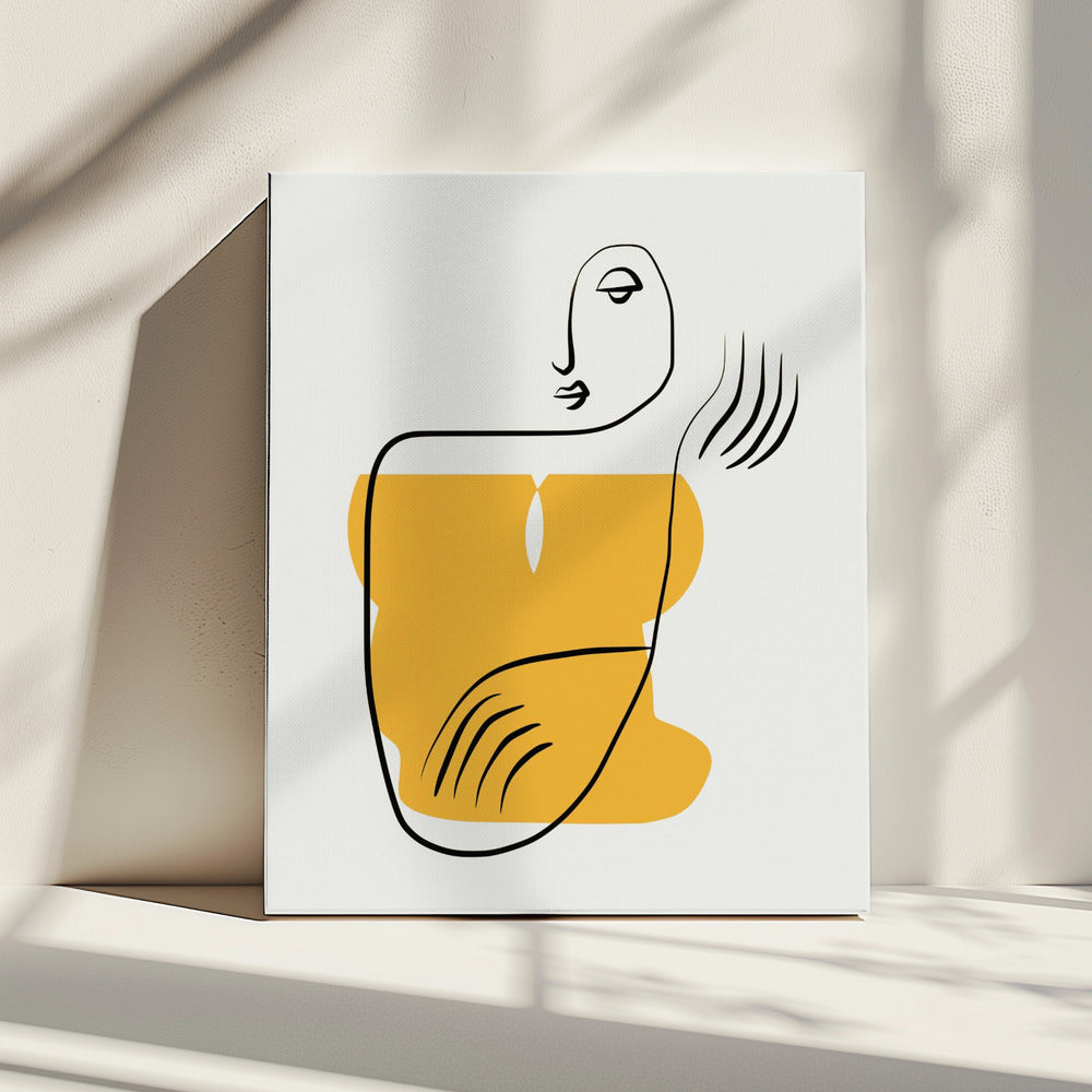 Abstract Line Drawing Of A Person | Canvas