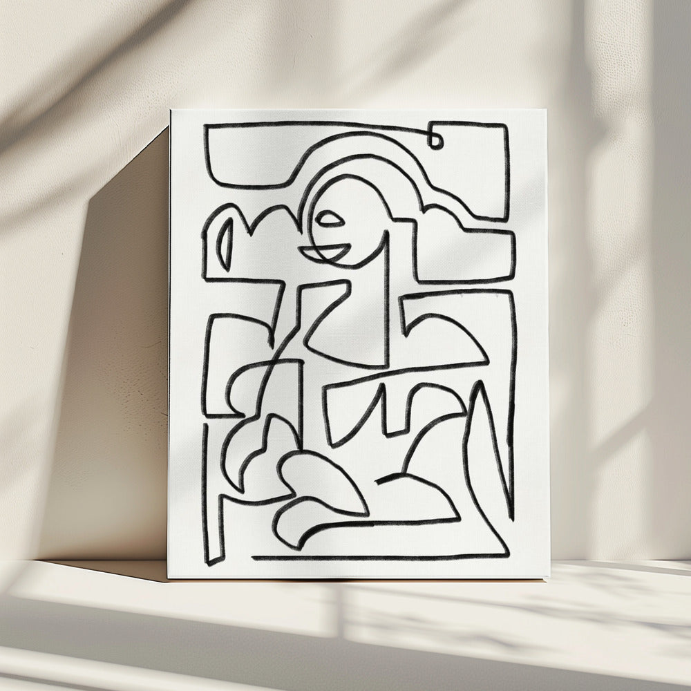 Abstract Chalk Line Art | Canvas