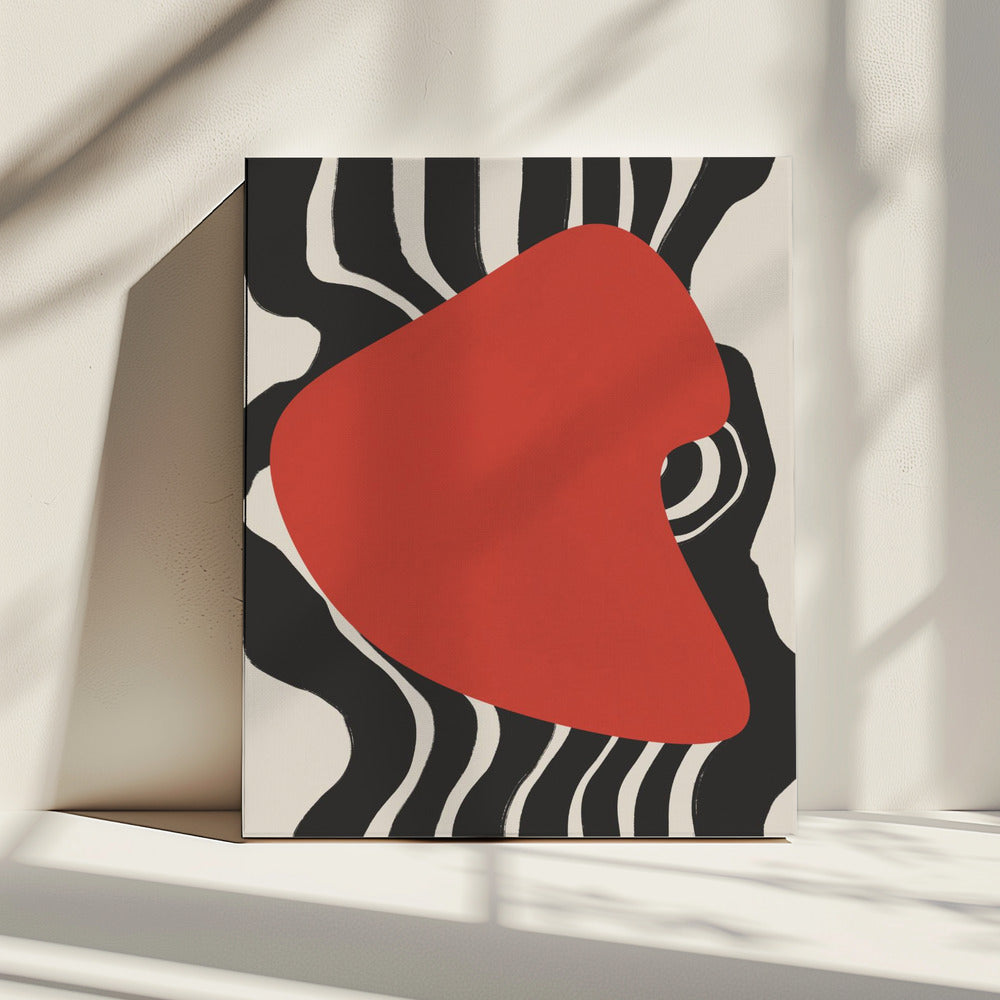 Crimson Wave Pulse | Canvas