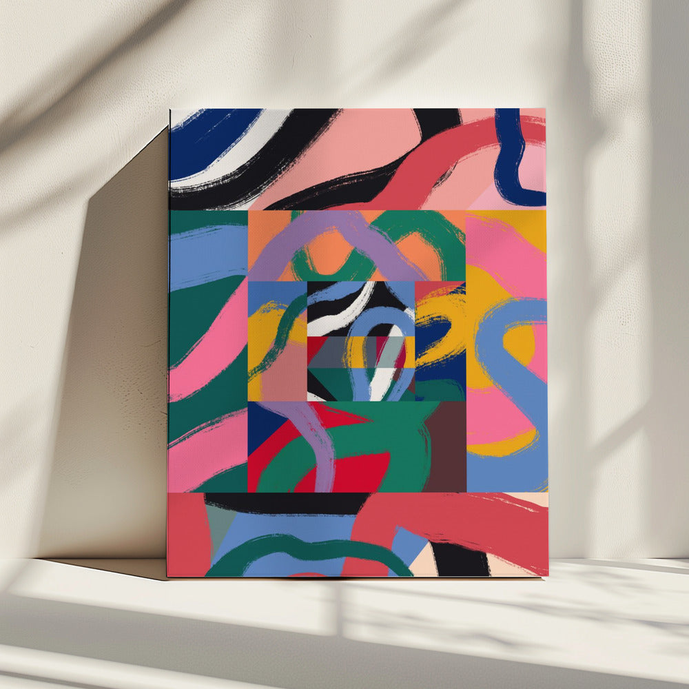 Colorful Line Ribbon Abstract | Canvas