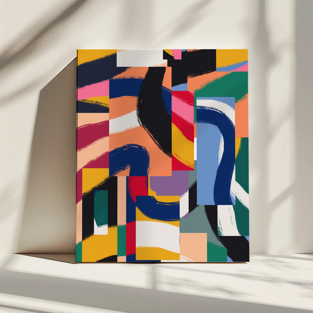 Shapes with Dynamic Brushstrokes | Canvas