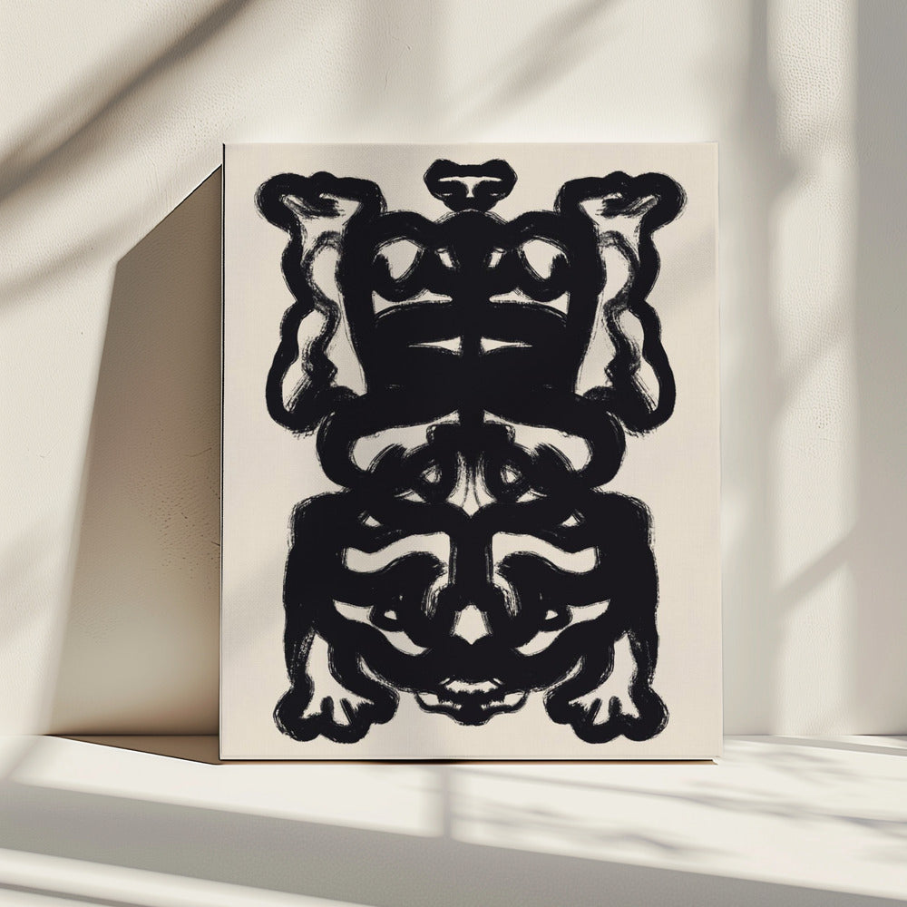 Symmetrical Black Pattern | Canvas