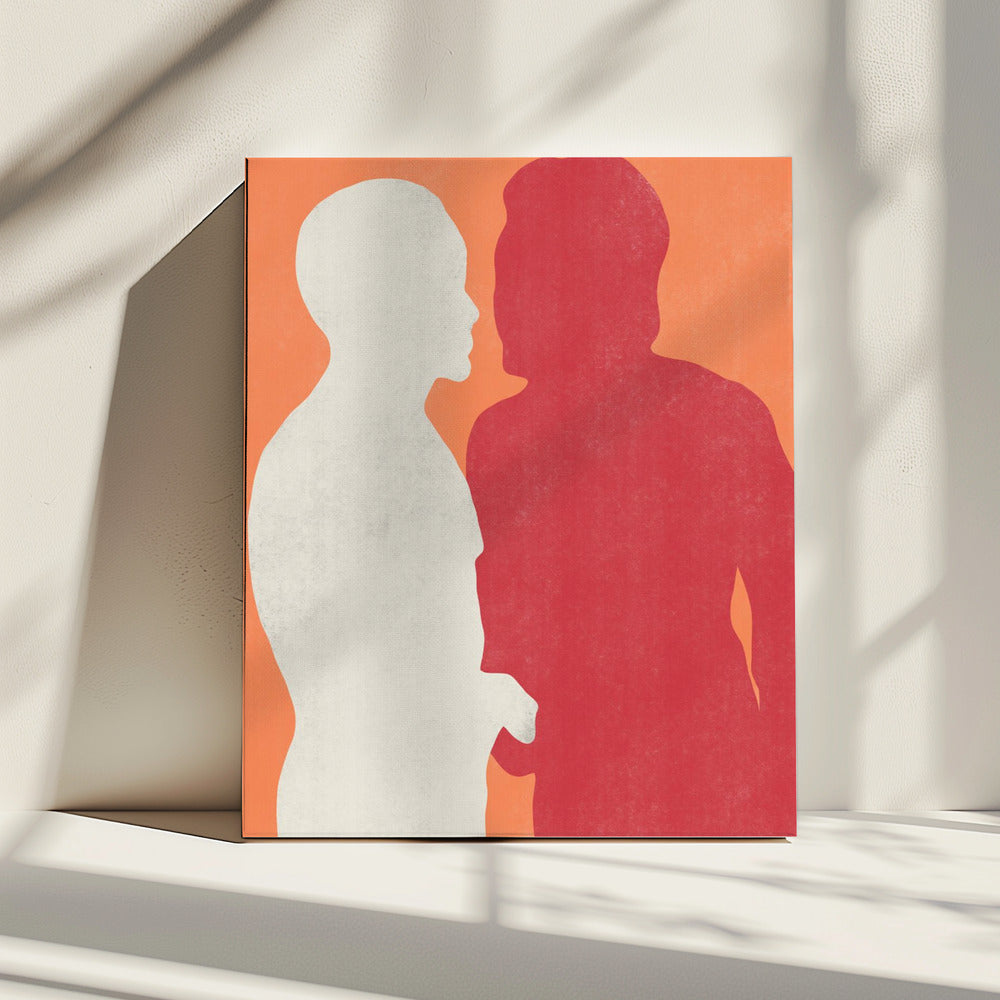 Silhouettes of Two Figures | Canvas
