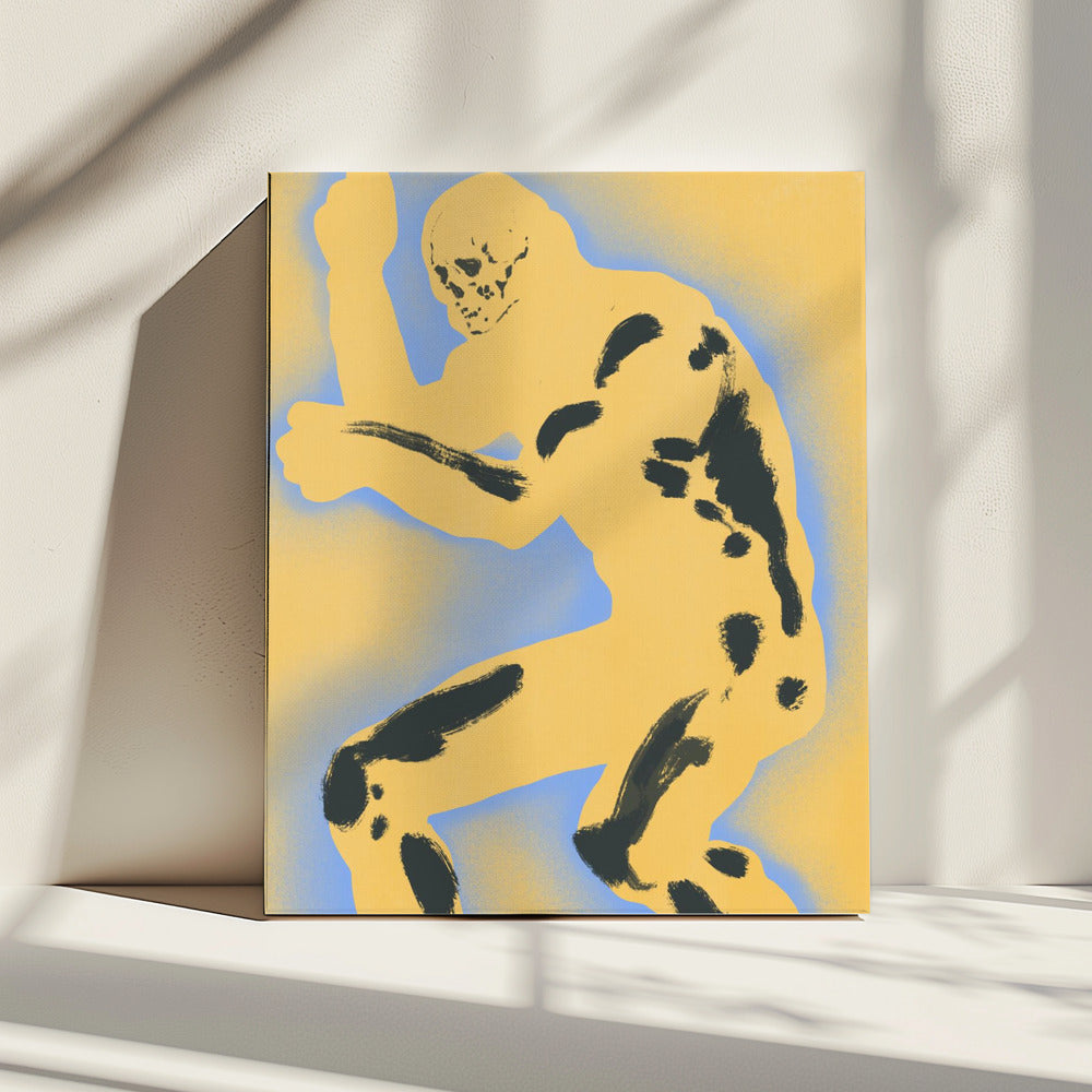 Skeletal Figure in Dynamic Pose | Canvas